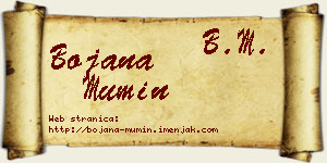 Bojana Mumin vizit kartica